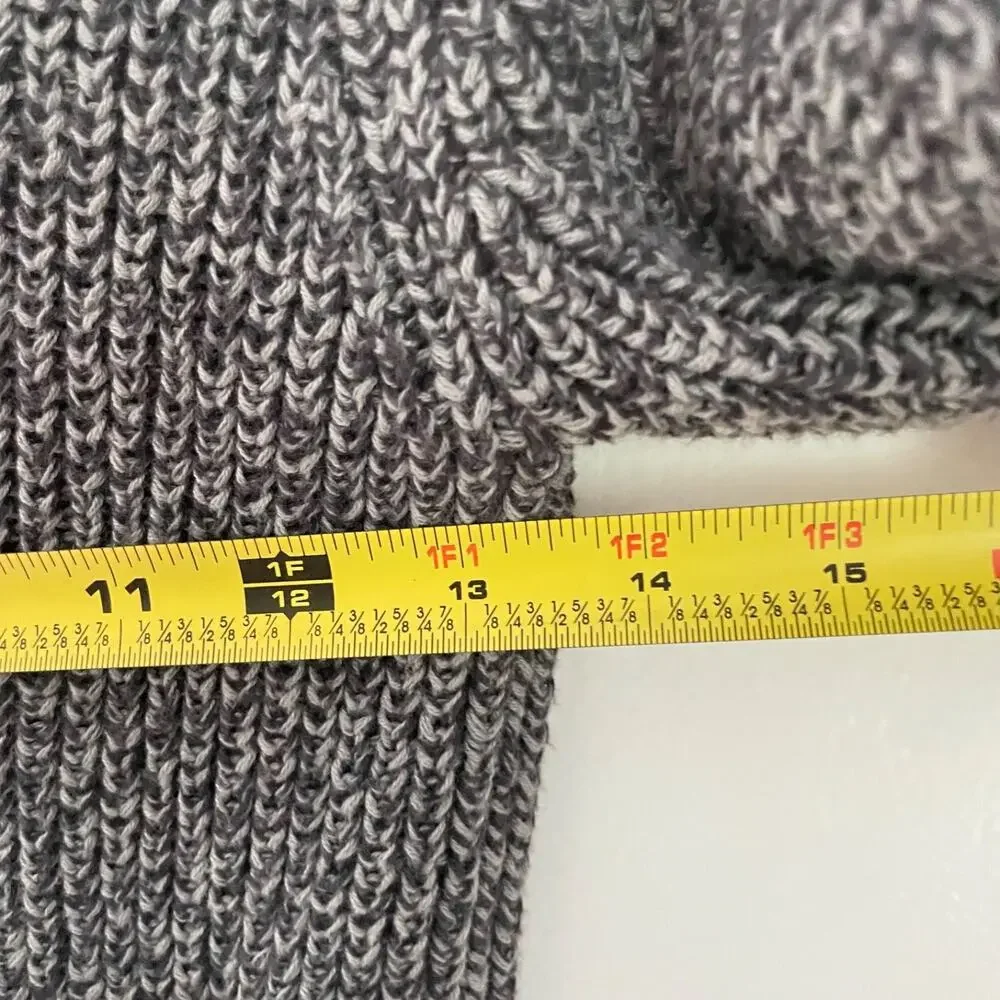 OshKosh B’gosh Kids Cardigan Sweater Size 6 Gray Shawl Collar Chunky Knit Cotton